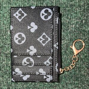 Black and Gray Card Holder with Gold Clip